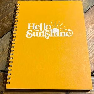 NWT hello sunshine special notebook/journal. Handmade in the US 8.5”x6.5”